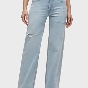 Hudson ROSIE Jeans Light Blue High-Rise Wide Leg Jeans 24